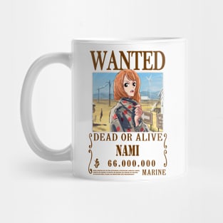 Nami One Piece Fashion Wanted Mug